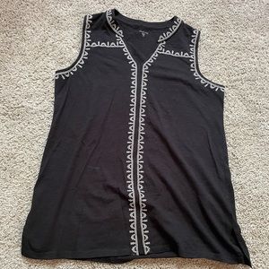 Cute Black Garnet Hill Tank Top Size XS